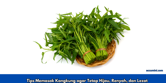 Tips Memasak Kangkung agar Tetap Hijau, Renyah, dan Lezat